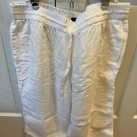 J. Crew Wide-leg seaside pant in linen white Size XL - Picture 4 of 5